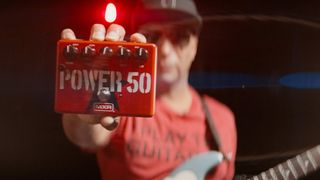 Tom Morello and his signature MXR Power 50 Overdrive pedal