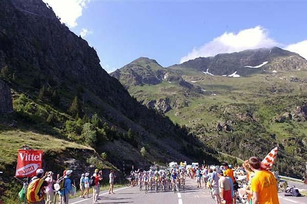 The peloton rides through Andorra.