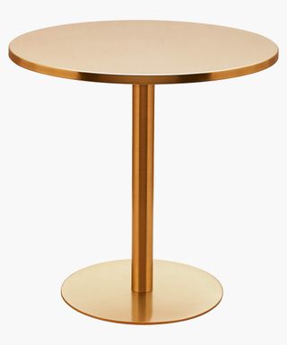 CB2 watermark brass outdoor bistro table