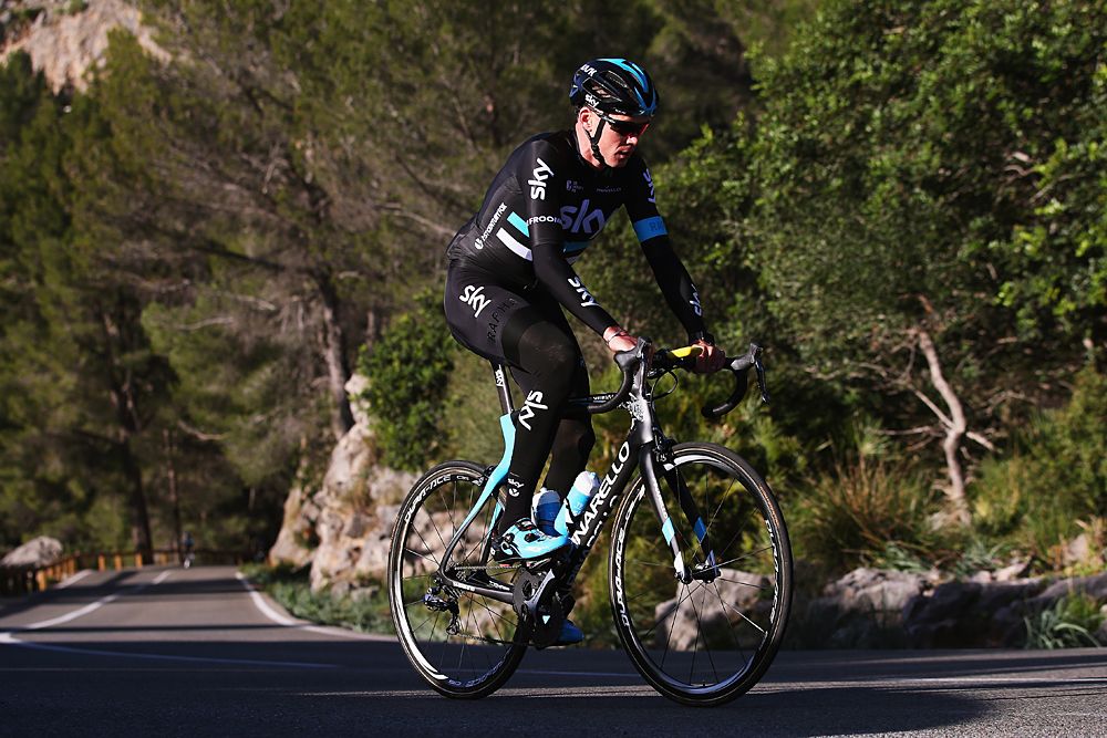Team Sky's Michal Kwiatkowski riding in Mallorca