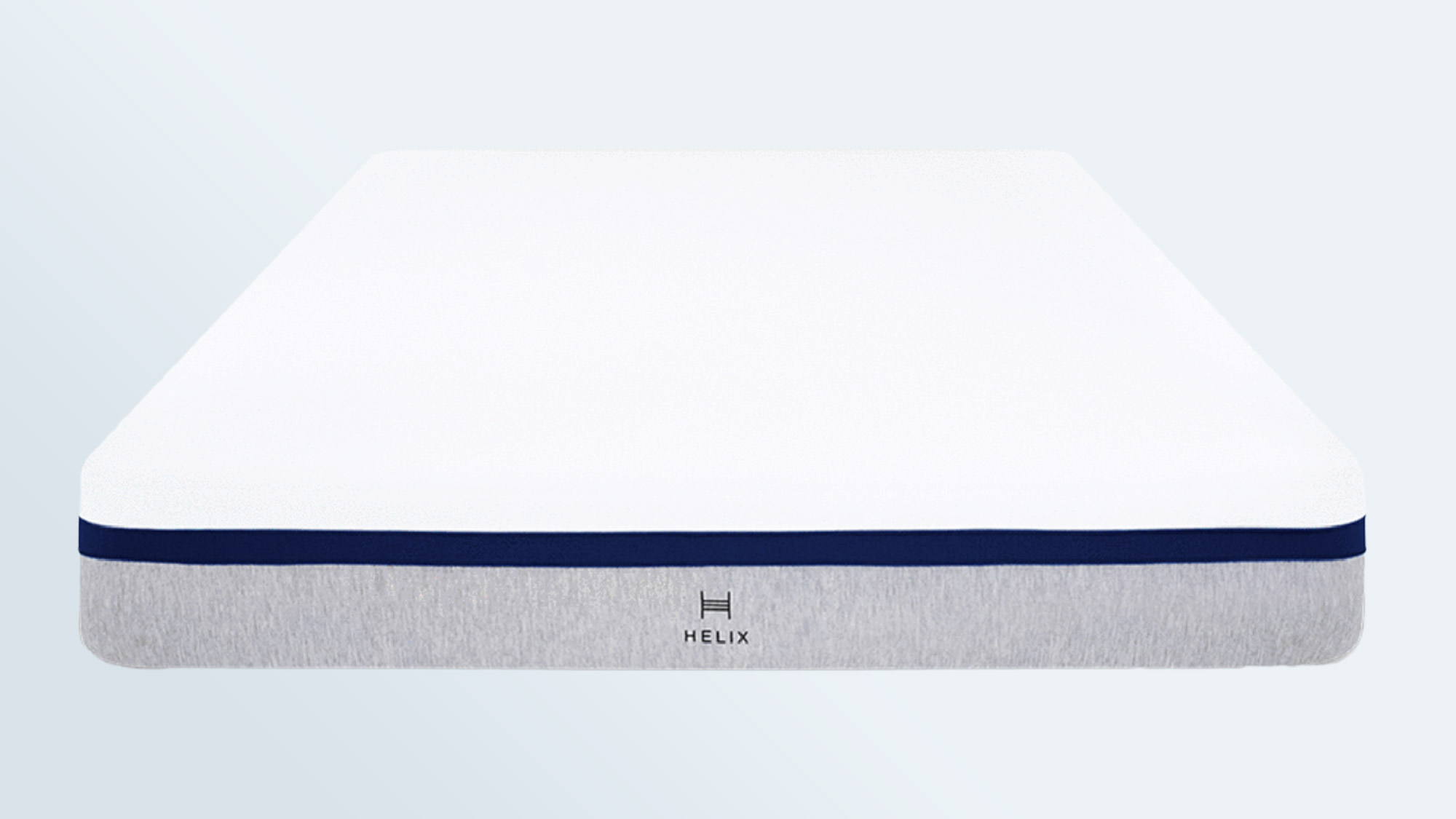 best memory foam mattress: The Helix Midnight memory foam mattress with white top and light grey base