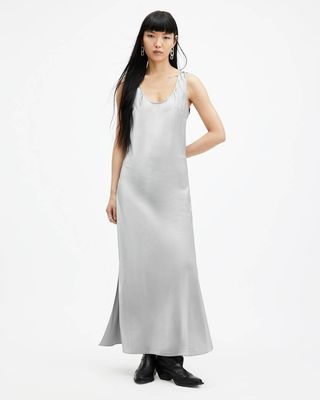 Lisa Scoop Neck Maxi Slip Dress