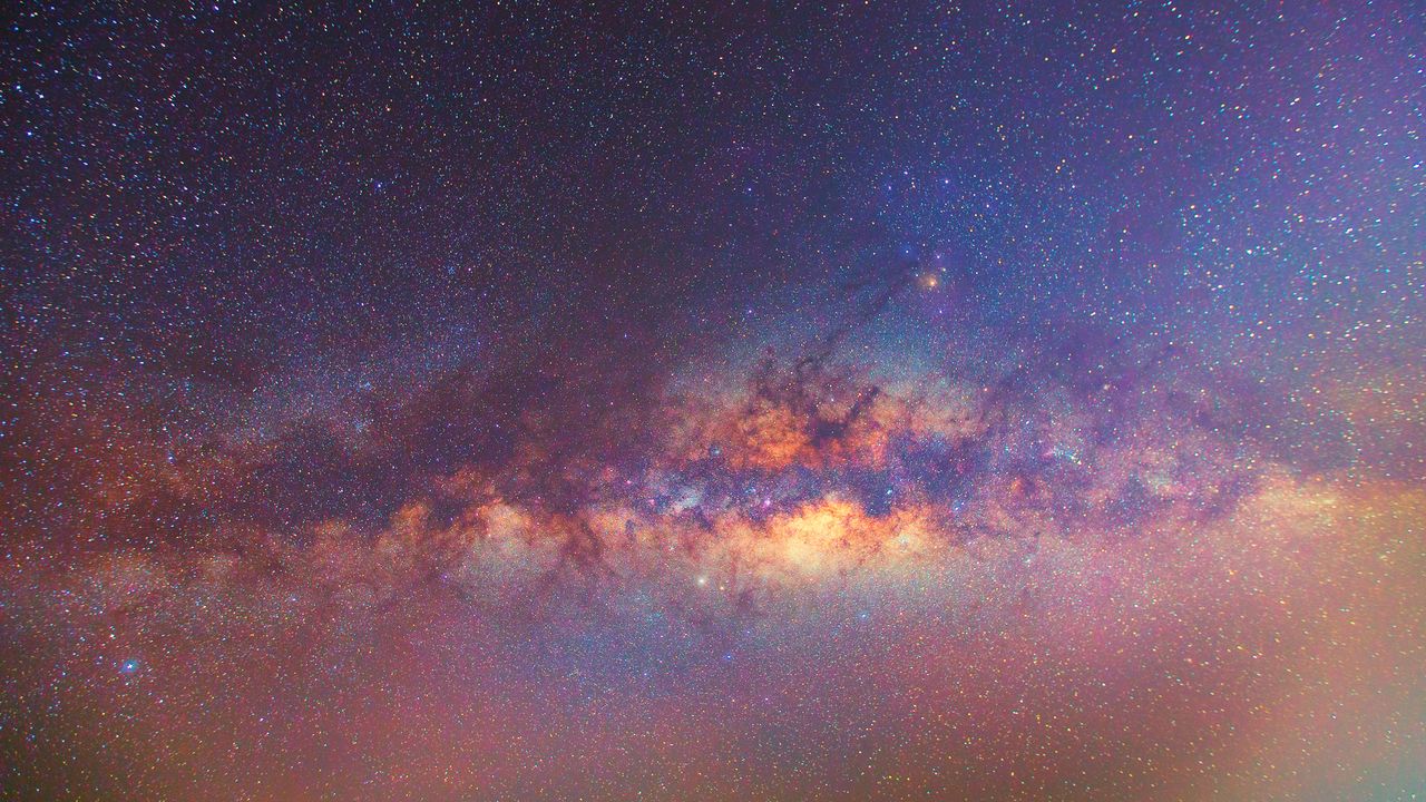 Milky way galaxy with stars and space dust in the universe