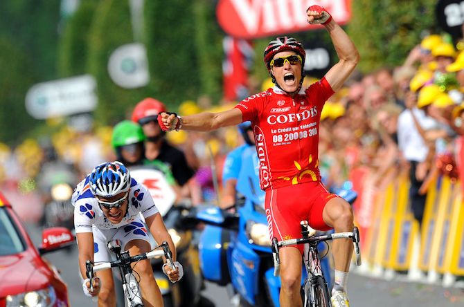 Chavanel gets the better of FDJ's Jeremy Roy to win stage 19 of the 2008 Tour de France