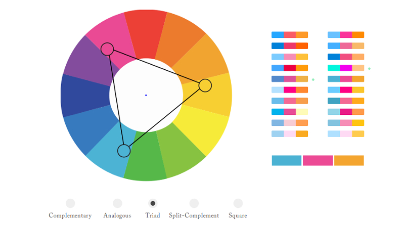 Previews gradients made with your colour combinations