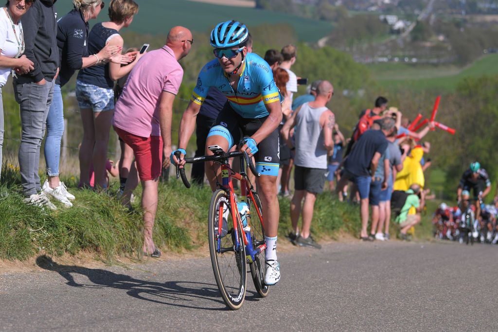 Gorka Izagirre followed van der Poel's attack 45km out