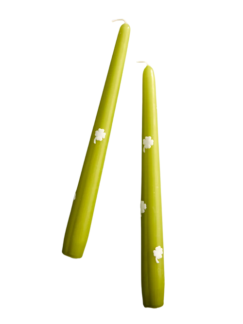 Clover Taper Candles, Set of 2