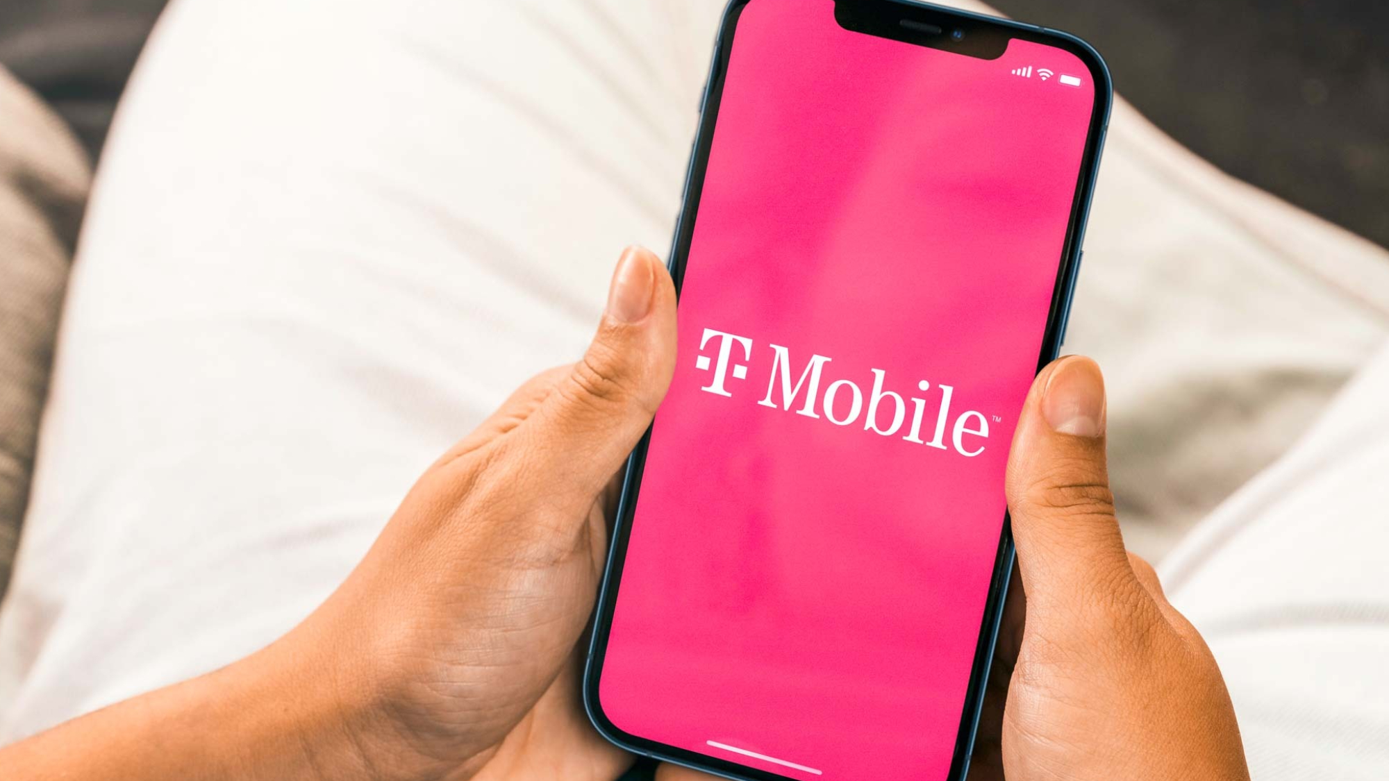 T-Mobile logo shown on an iPhone
