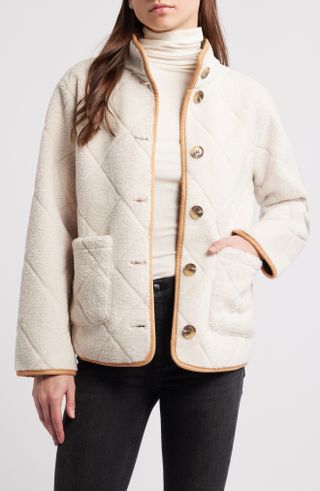 Lauren Ralph Lauren, Quilted Faux Shearling Jacket