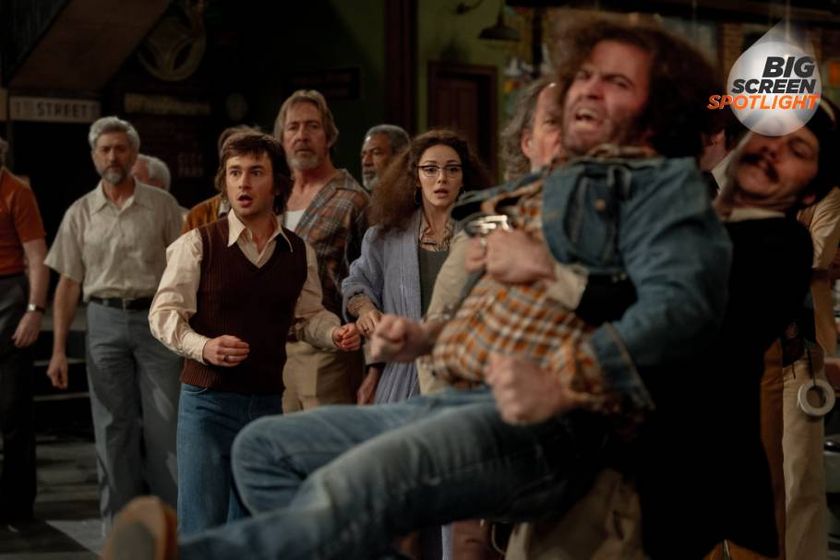 Gabriel LaBelle, Ella Hunt, Matt Wood, and Dylan O'Brien in Saturday Night (2025)