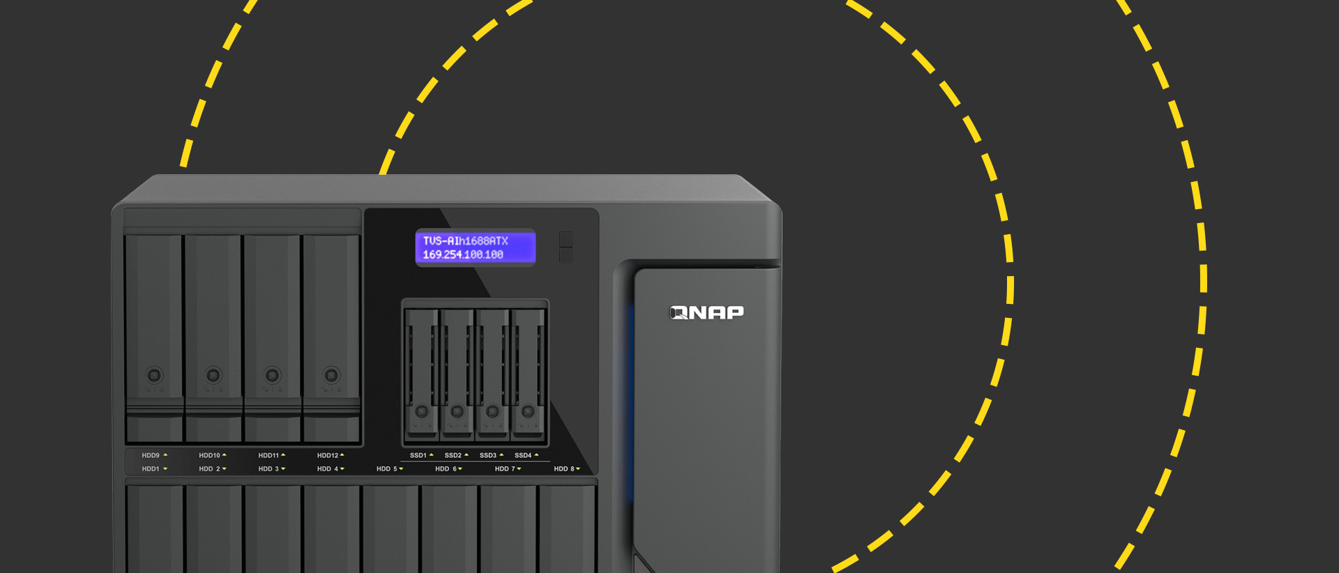 The Qnap TVS-AIh1688ATX-U9 on the ITPro background