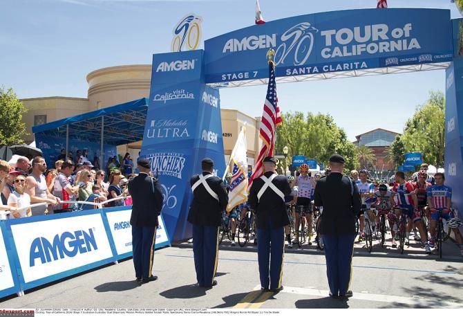 The start of Stage 7 Tour of California