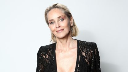 Sharon Stone claims, attends IMDb LIVE Presented By M&M'S At The Elton John AIDS Foundation Academy Awards Viewing Party on February 09, 2020 in Los Angeles, California.