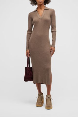 Rails Luciana Long-Sleeve Sweater Midi Dress