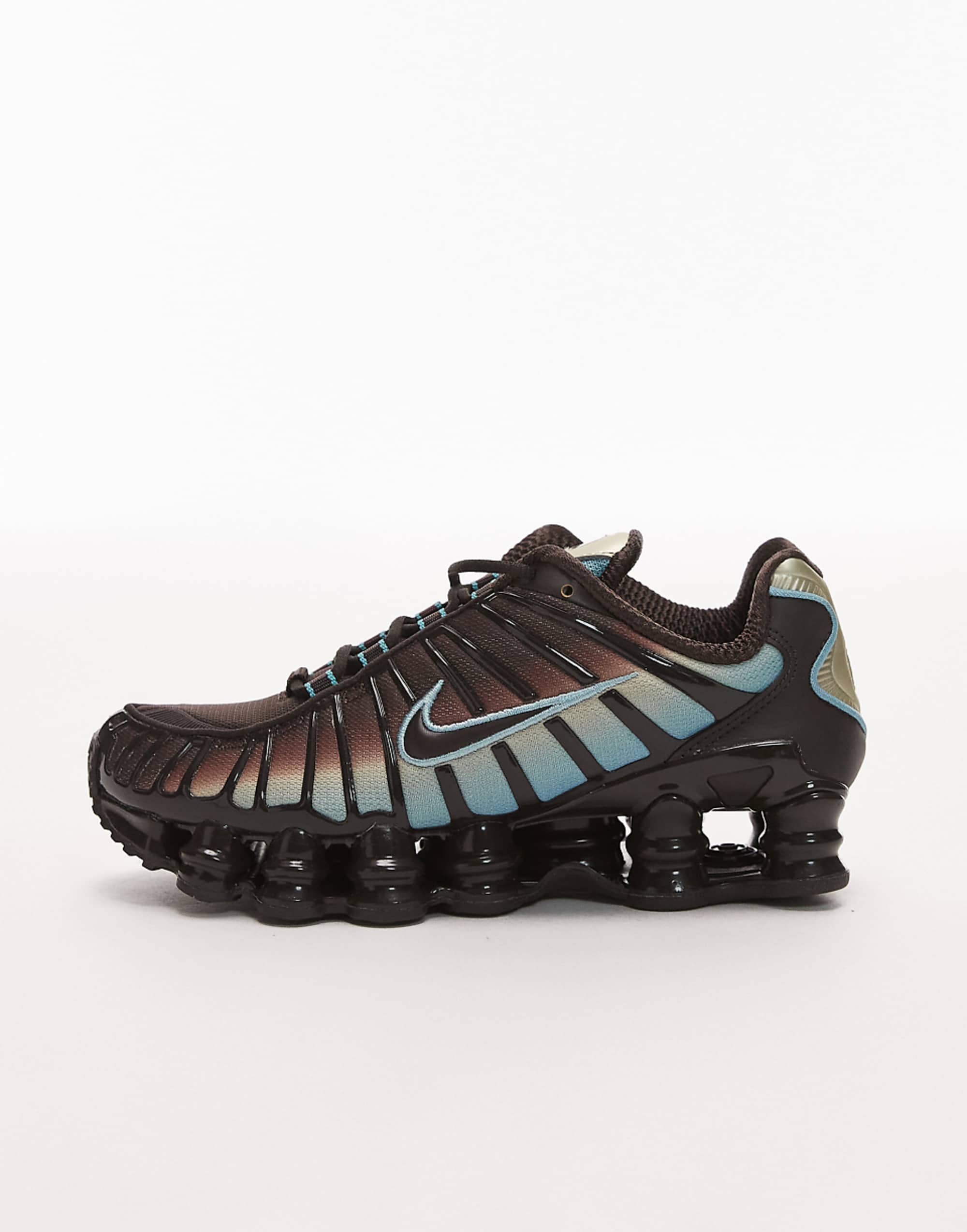 Nike Shox Tl Trainers in Brown and Blue