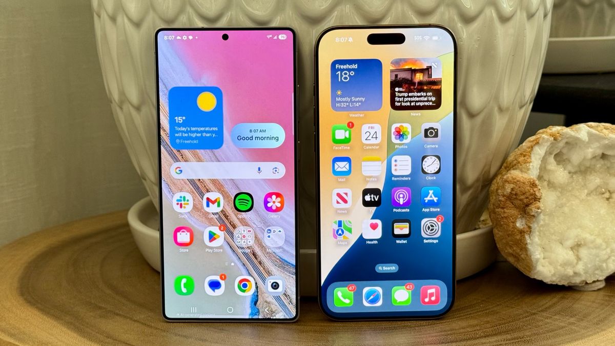 Samsung Galaxy S25 Ultra vs iPhone 16 Pro Max displays tested — here's ...