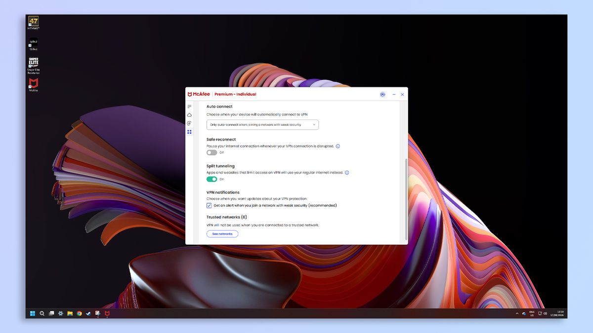 McAfee+ Premium screenshots on PC