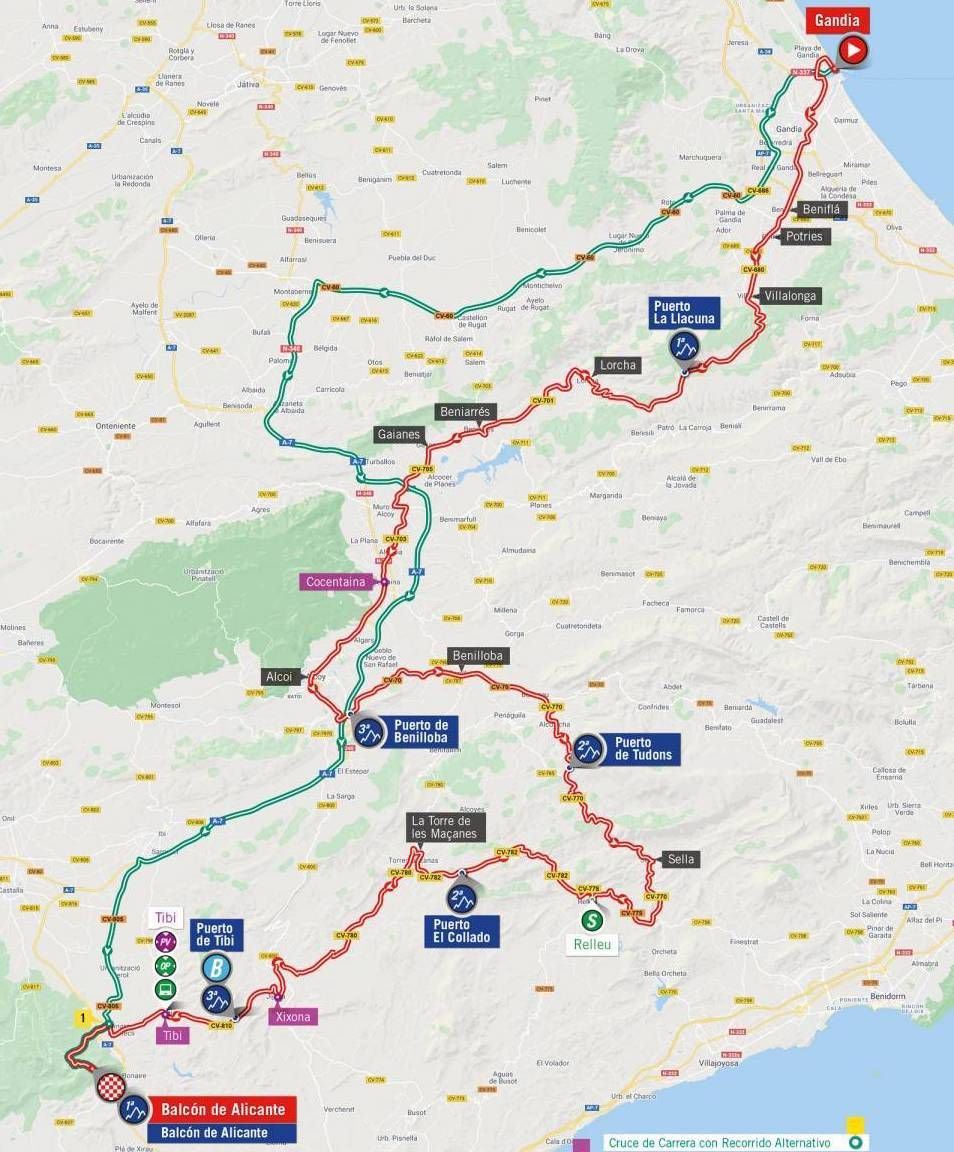 Map stage 7 of 2021 Vuelta a Espa&ntilde;a