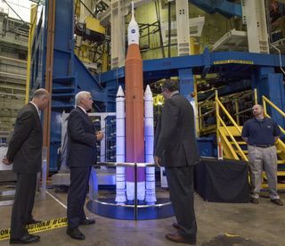 U.S. Vice President Mike Pence visited NASA's Marshall Space Flight Center in Huntsville, Alabama, on Sept. 26 and spoke to the astronauts on the International Space Station.