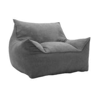 Grey brushed beanbag chair