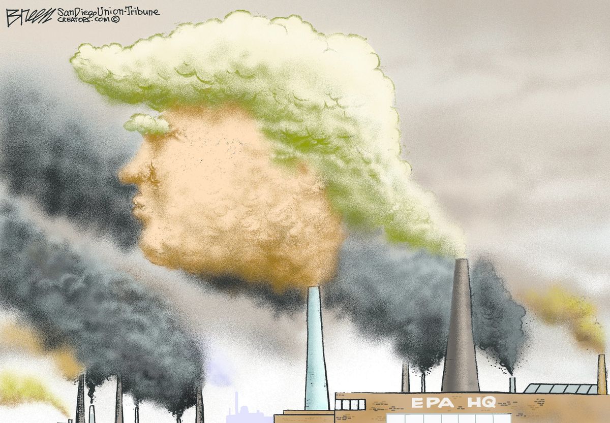 Political cartoon U.S. Donald Trump pollution EPA | The Week