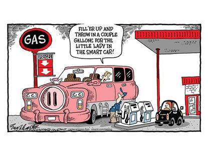 Editorial cartoon gas prices