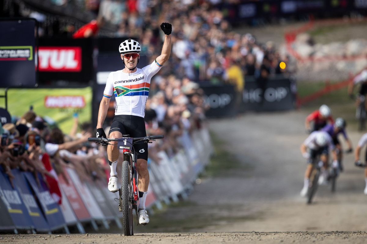 South Africa&rsquo;s Alan Hatherly (Cannondale Factory Racing) win XCC men's race in Les Gets, stop on WHOOP UCI MTB World Series calendar 2024