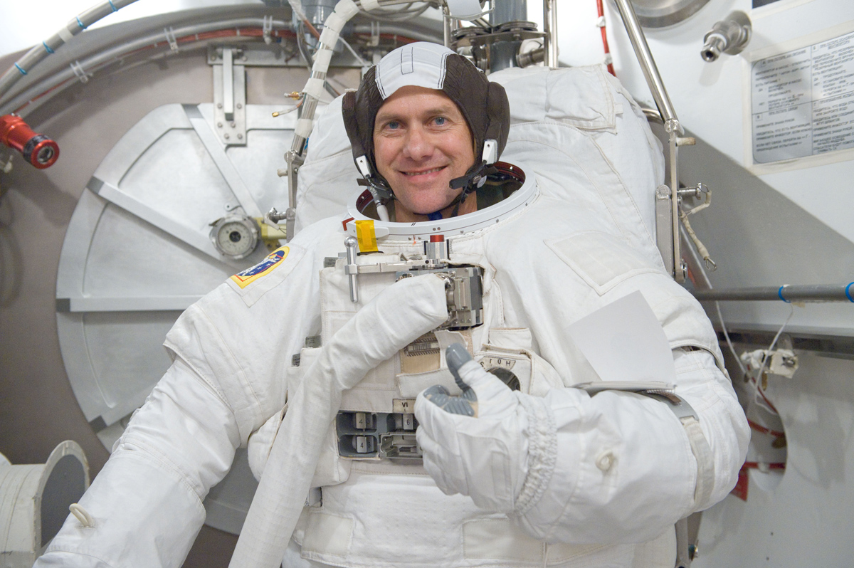 Astronaut Marshburn in Spacesuit