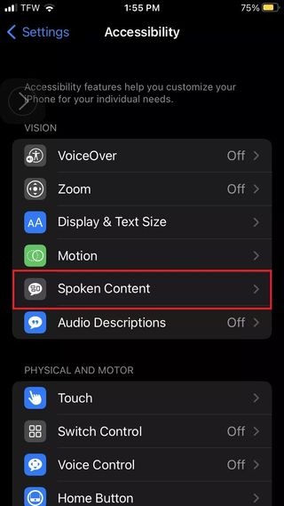 accessibility settings iphone
