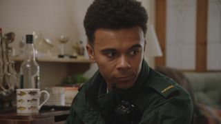 Teddy Gowan resorts to desperate measures in Casualty Supply and Demand Episode 5.