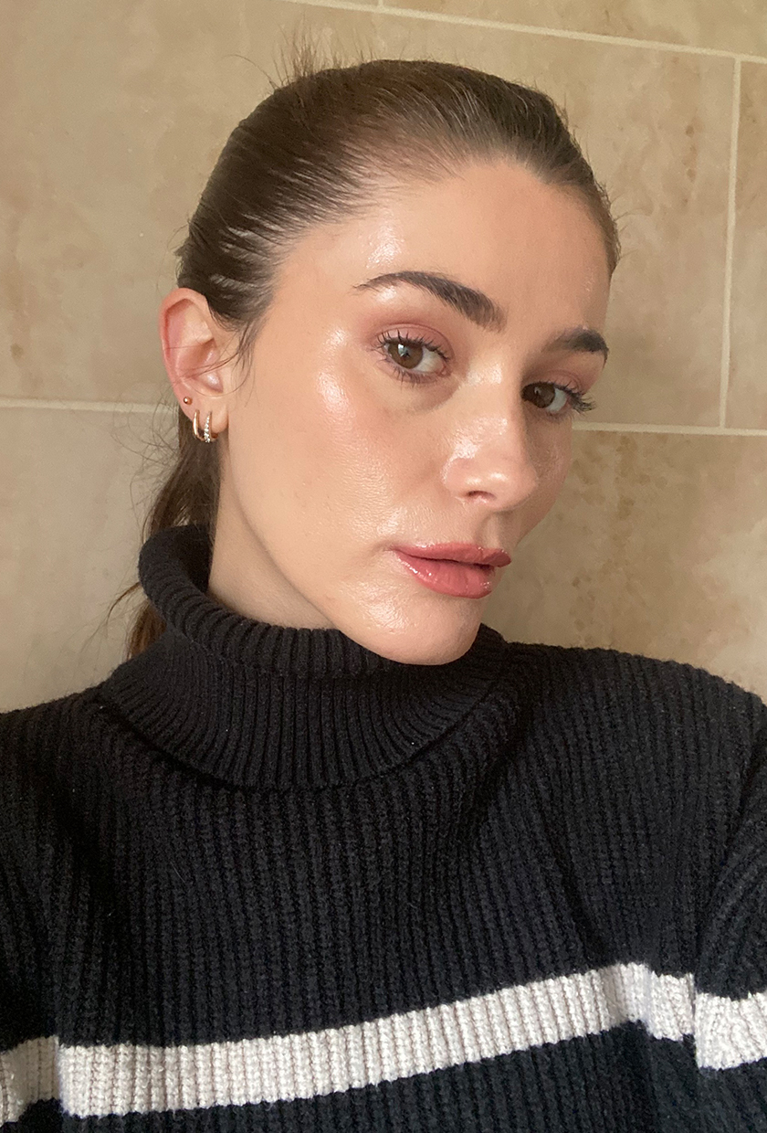 A selfie of Beauty Editor Eleanor Vousden with glowy skin