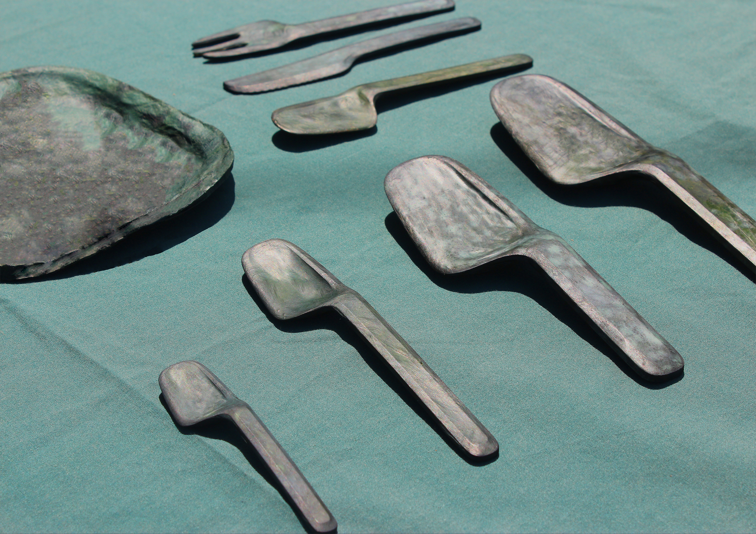 Close up view of Charlotte Klinge's cutlery