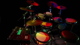 Yamaha electronics drums on stage