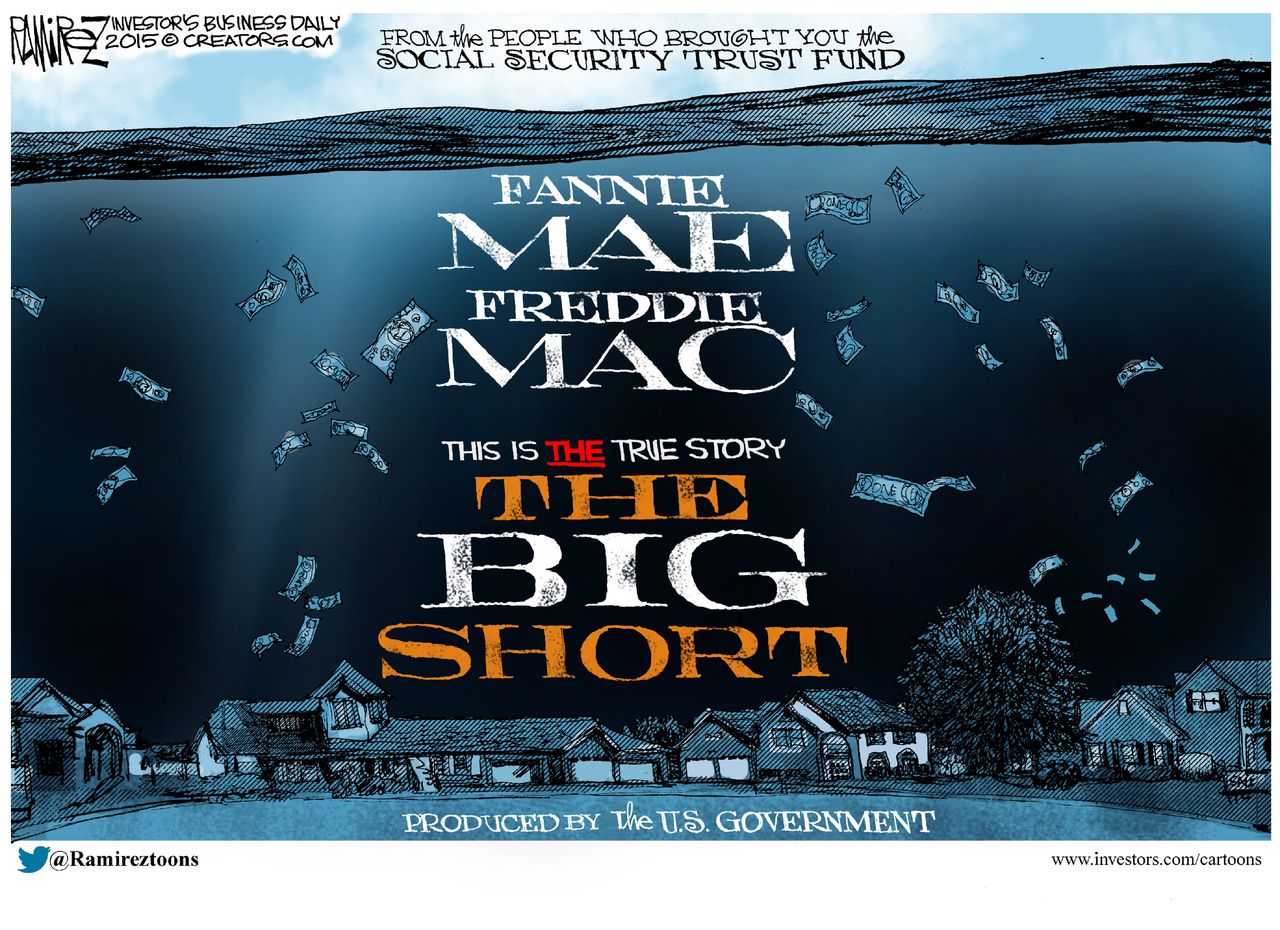 Editorial cartoon Entertainment Big Short U.S. Government