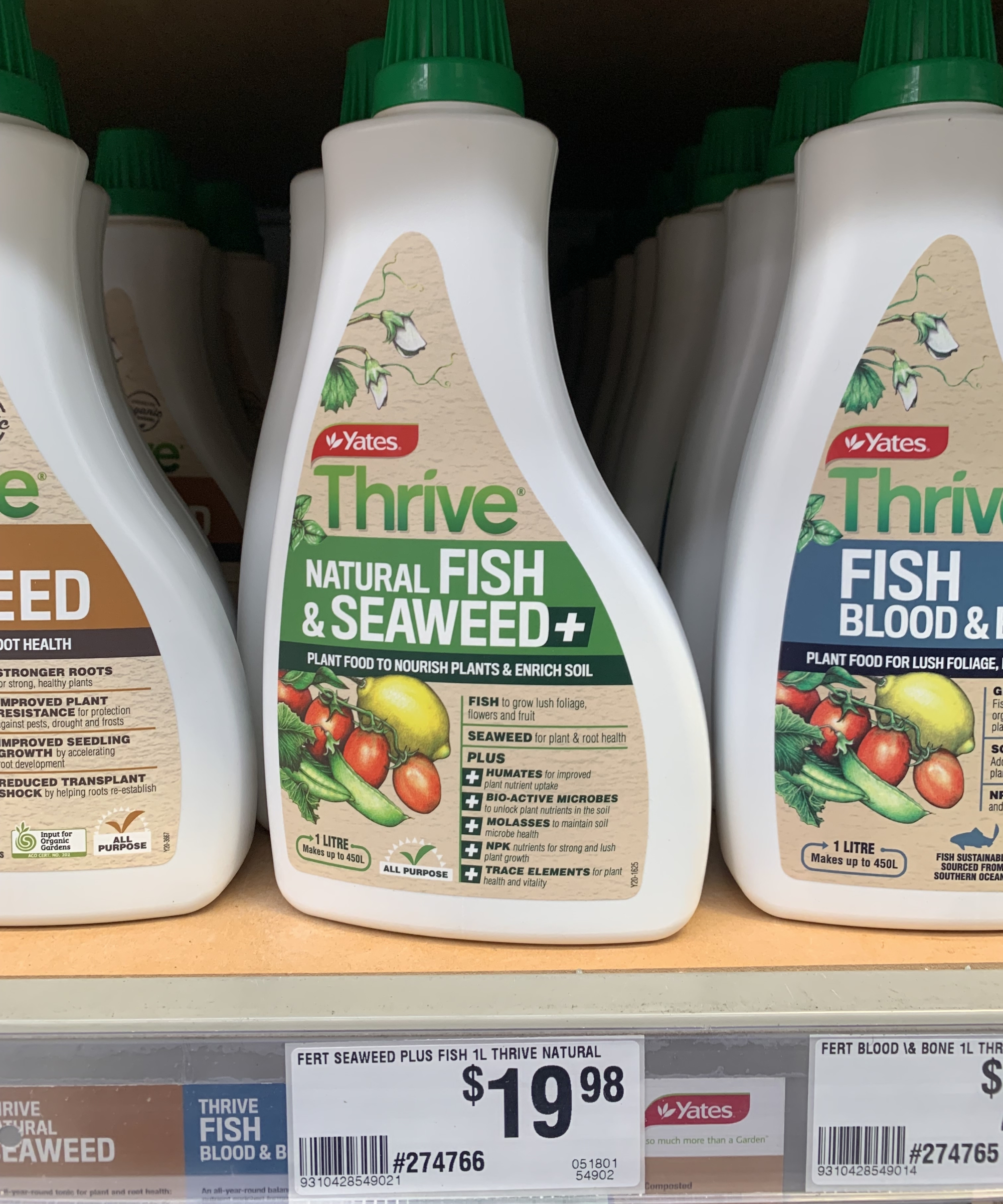 Yates fertiliser on shelves fish seaweed liquid for healthy boost