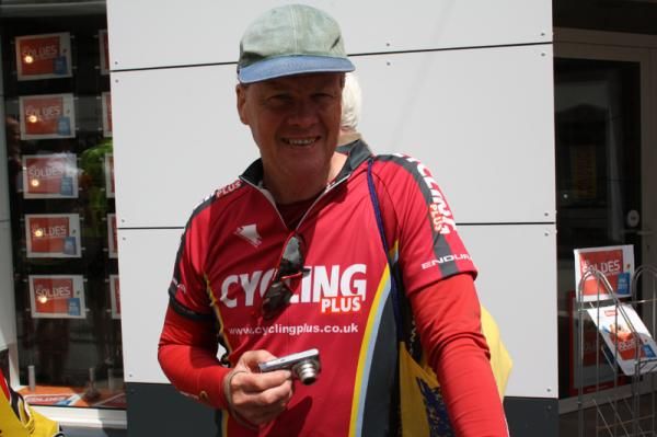 A Cycling Plus fan traveled to the start