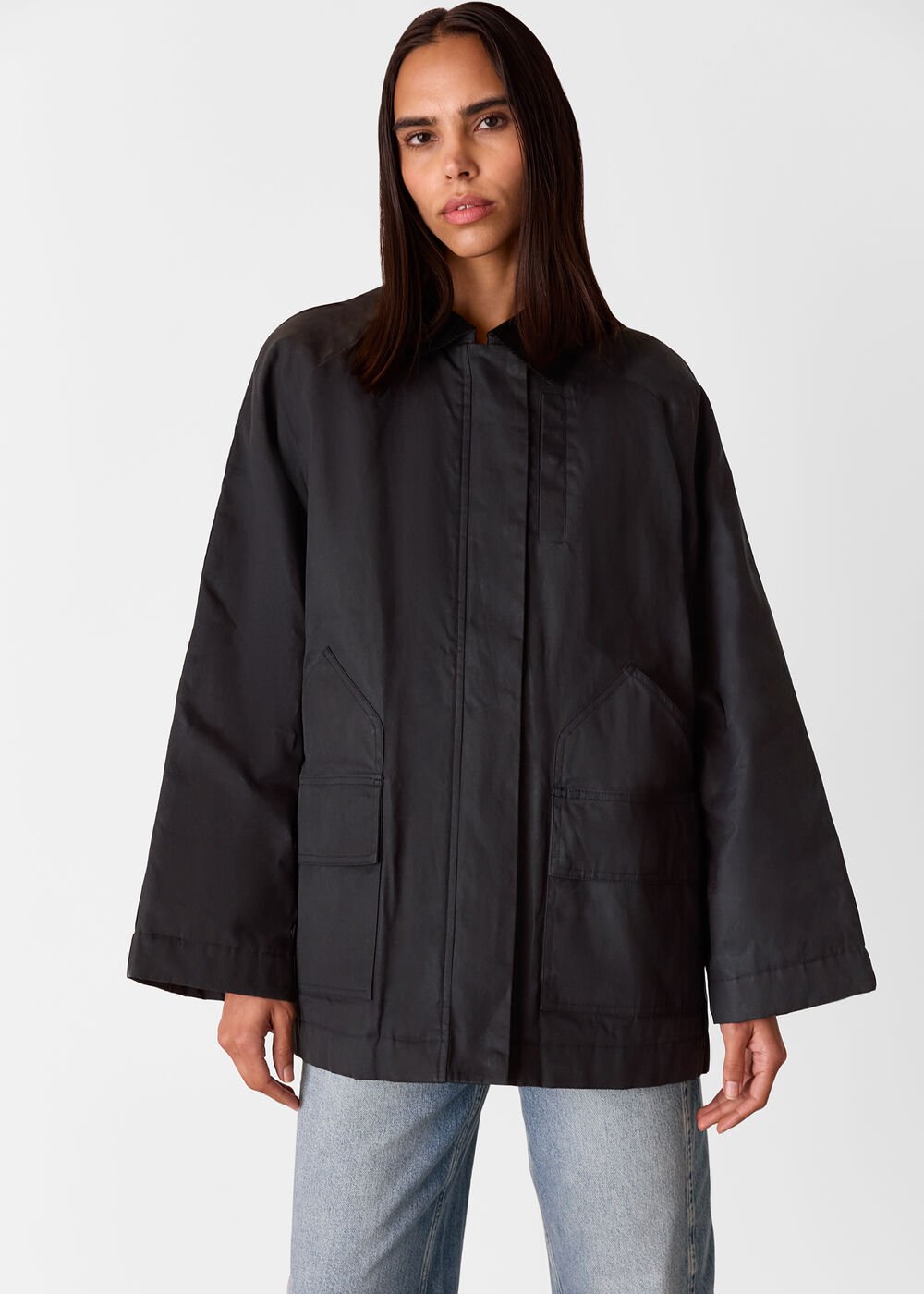 Black Fern Waxed Barn Jacket