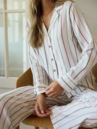 Cozy Earth  Soft Woven Long Sleeve Pajama Set