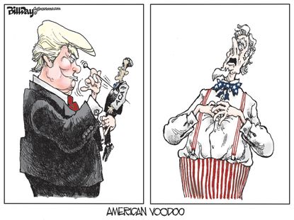 Political cartoon U.S. Donald Trump Obamacare Affordable Care Act