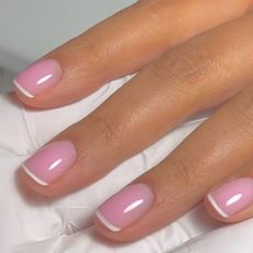 Pink glow French manicure by Harriet Westmoreland