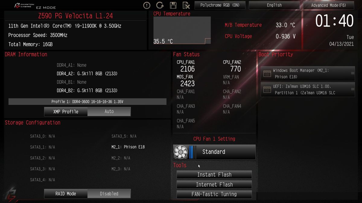ASRock Z590 PG Velocita