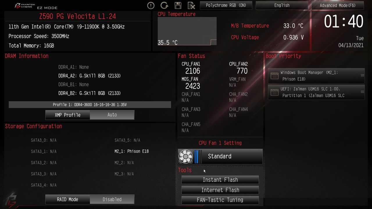 ASRock Z590 PG Velocita