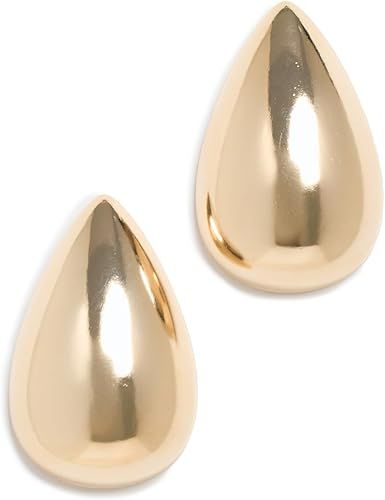 ADINA EDEN, By Adina Eden Women's Solid Chunky Teardrop Hoop Earrings, Gold, One Size