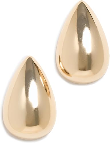 ADINA EDEN, By Adina Eden Women&#039;s Solid Chunky Teardrop Hoop Earrings, Gold, One Size
