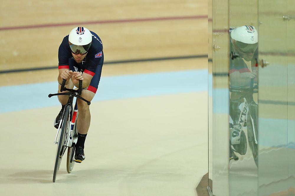 Mark Cavendish on the track at the Olympic Games