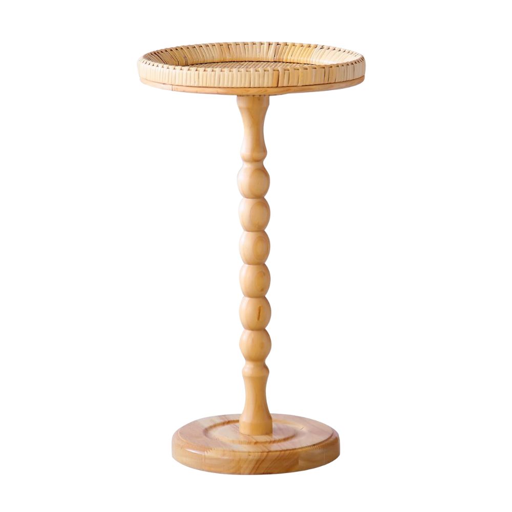 Rattan Round Small Side Table