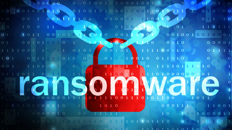 Chains and locks depicting ransomware