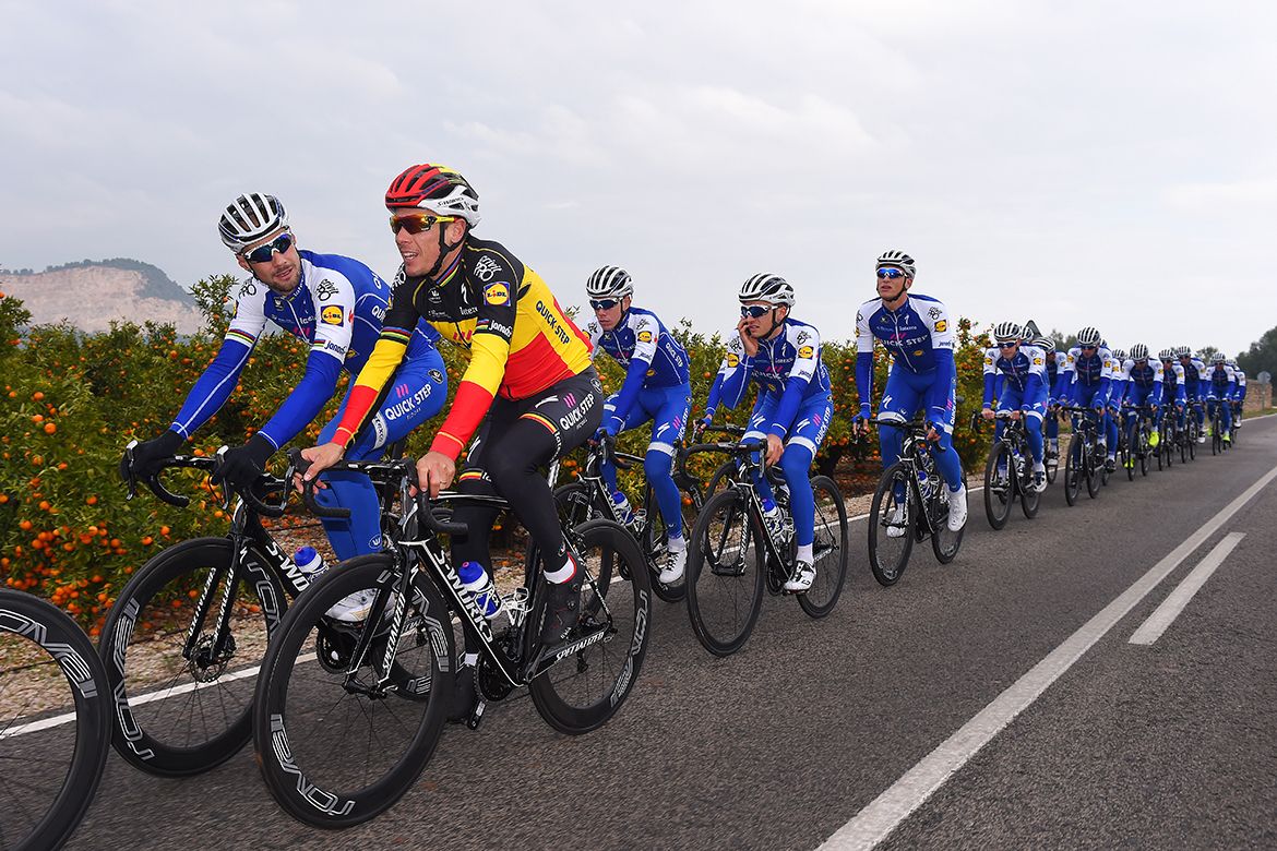 The 2017 Quick-Step Floors team trains in Calpe