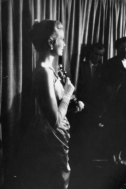 1955: Posing With Her Award