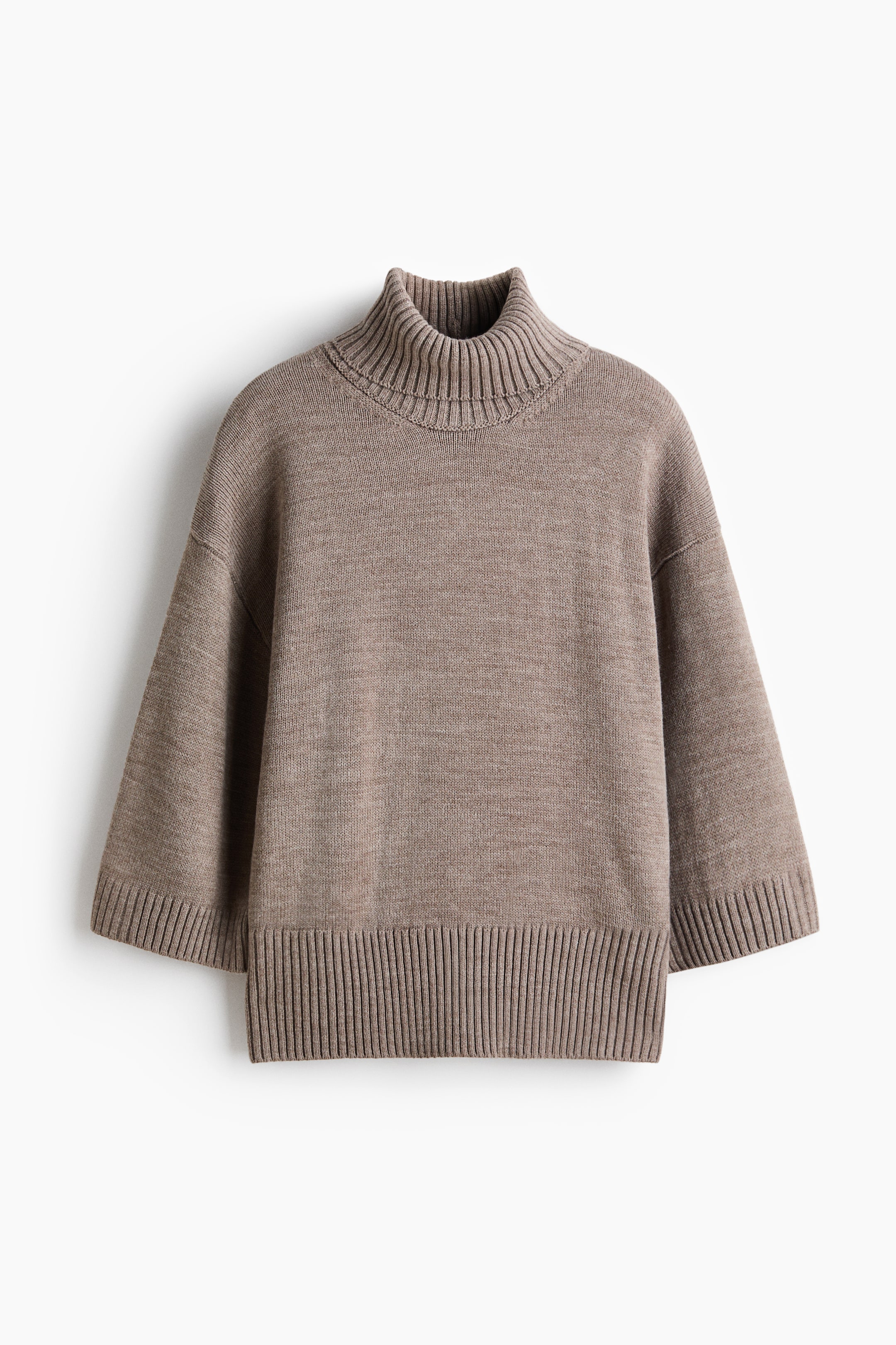 Fine-Knit Turtleneck Sweater - Navy Blue
